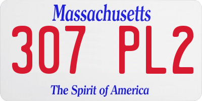 MA license plate 307PL2