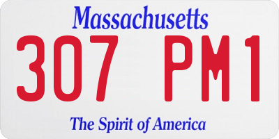 MA license plate 307PM1