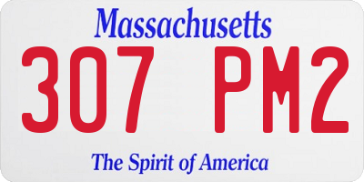 MA license plate 307PM2