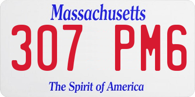 MA license plate 307PM6