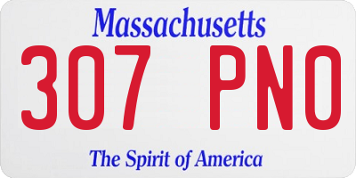 MA license plate 307PN0