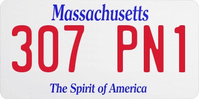 MA license plate 307PN1