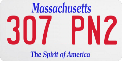 MA license plate 307PN2