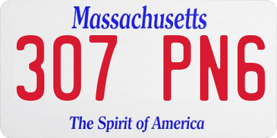 MA license plate 307PN6
