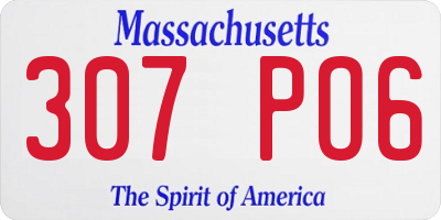 MA license plate 307PO6