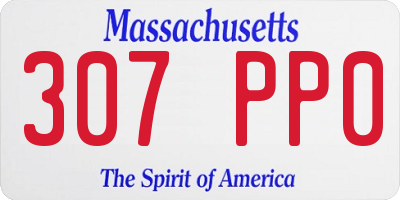 MA license plate 307PP0