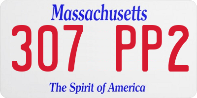 MA license plate 307PP2