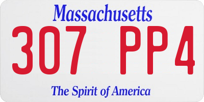 MA license plate 307PP4