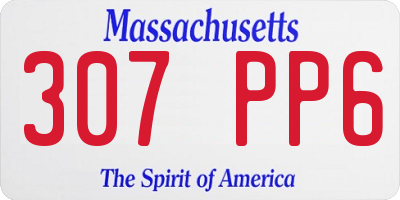MA license plate 307PP6