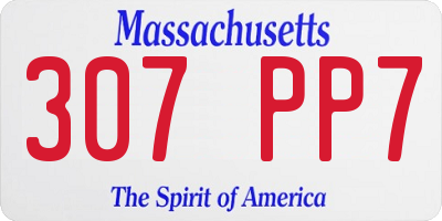 MA license plate 307PP7