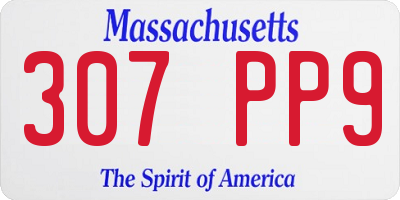 MA license plate 307PP9