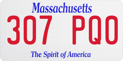 MA license plate 307PQ0