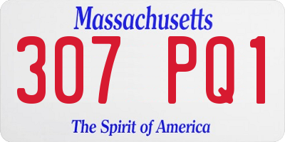 MA license plate 307PQ1