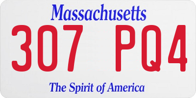 MA license plate 307PQ4