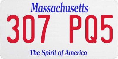 MA license plate 307PQ5