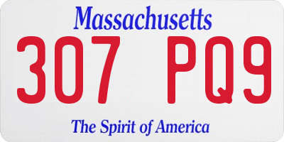 MA license plate 307PQ9