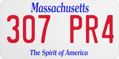 MA license plate 307PR4