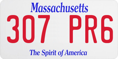MA license plate 307PR6