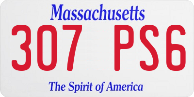 MA license plate 307PS6