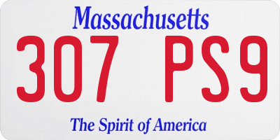 MA license plate 307PS9