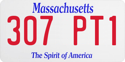 MA license plate 307PT1