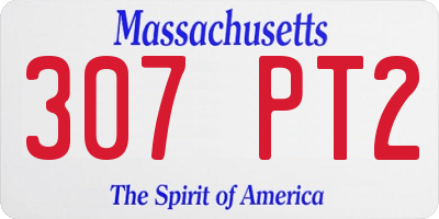 MA license plate 307PT2