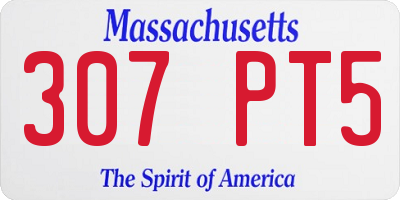 MA license plate 307PT5