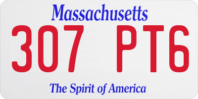 MA license plate 307PT6