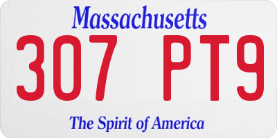 MA license plate 307PT9