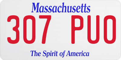 MA license plate 307PU0