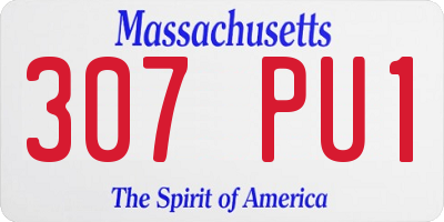 MA license plate 307PU1