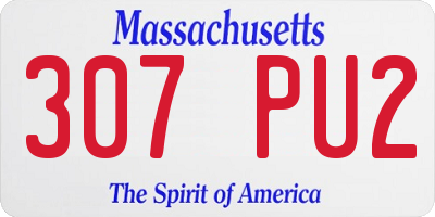 MA license plate 307PU2