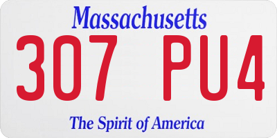 MA license plate 307PU4