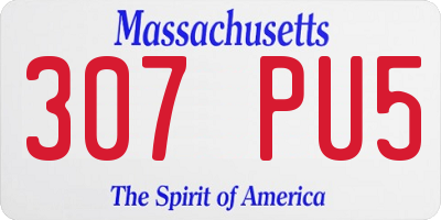 MA license plate 307PU5