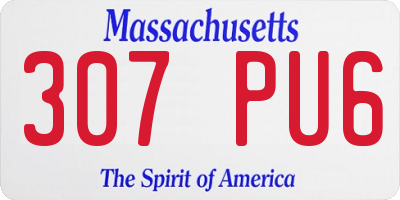 MA license plate 307PU6
