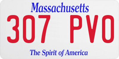 MA license plate 307PV0