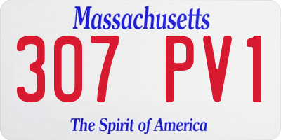 MA license plate 307PV1