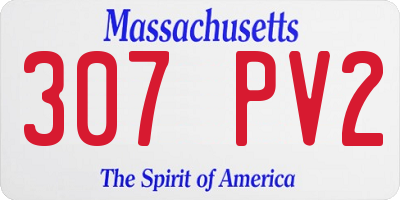MA license plate 307PV2