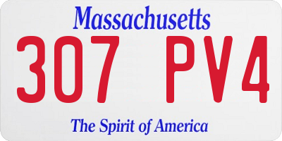 MA license plate 307PV4