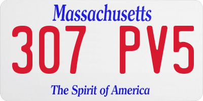 MA license plate 307PV5