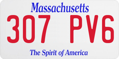 MA license plate 307PV6