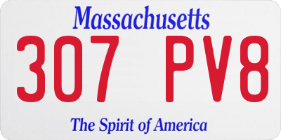 MA license plate 307PV8