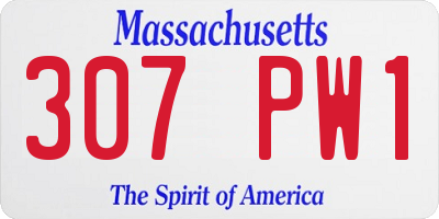 MA license plate 307PW1