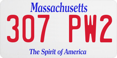 MA license plate 307PW2