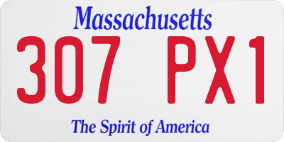 MA license plate 307PX1
