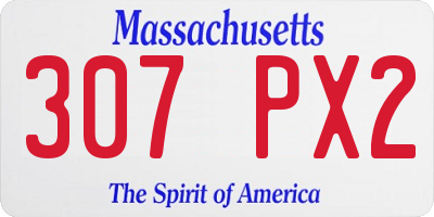 MA license plate 307PX2