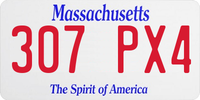 MA license plate 307PX4