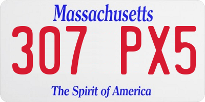 MA license plate 307PX5
