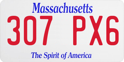 MA license plate 307PX6
