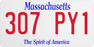 MA license plate 307PY1